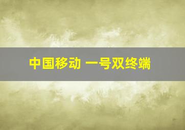 中国移动 一号双终端